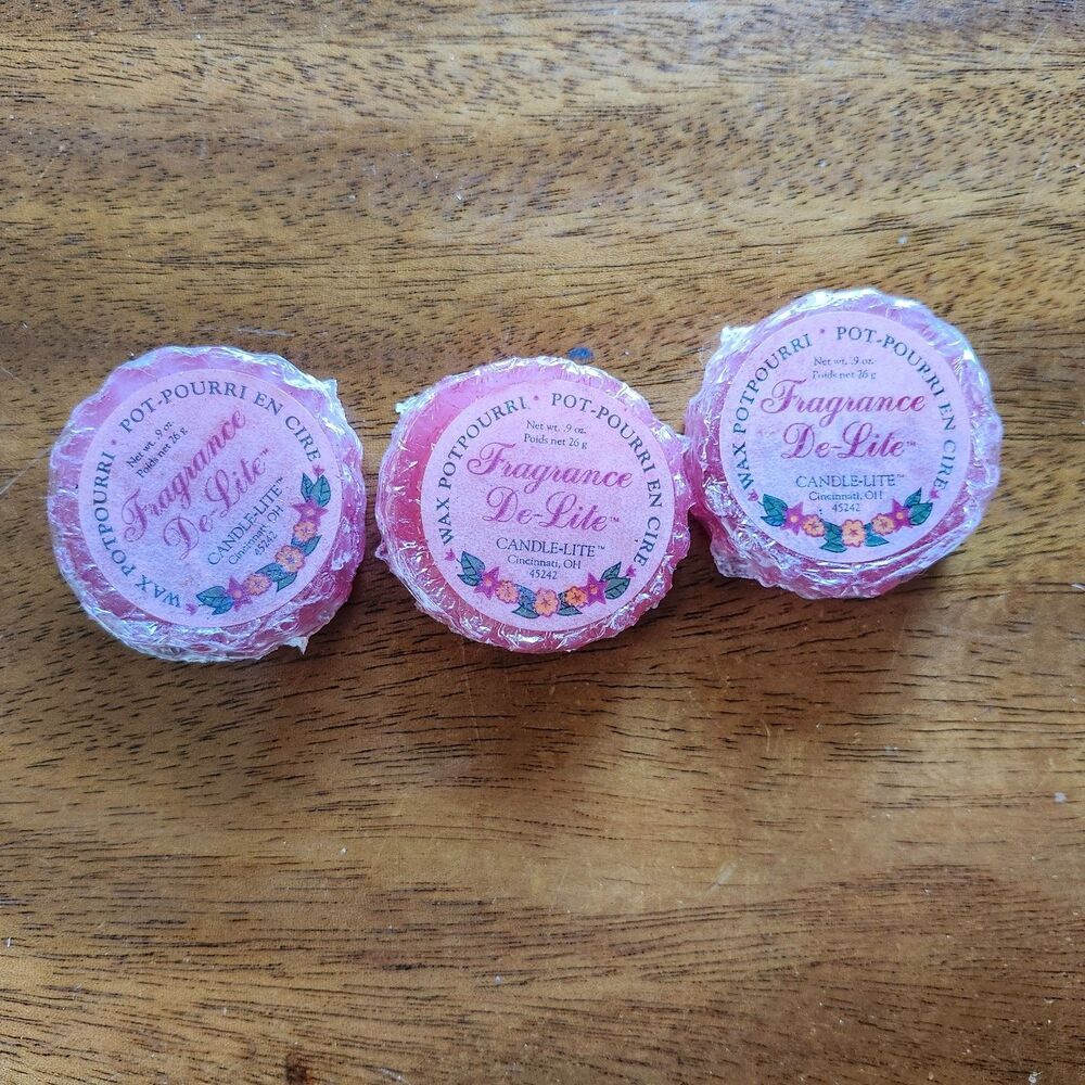 3pk Candle-Lite De-Lite Garden Spice Wax Potpourri Tarts Melts .9oz Each NEW